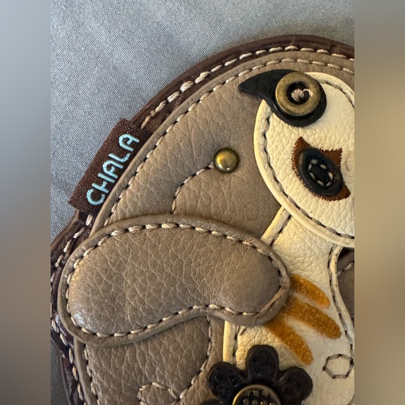 Chala Handbags Sloth Vegan Leather Zip Coin Purse Keychain NWT - Picture 9 of 12